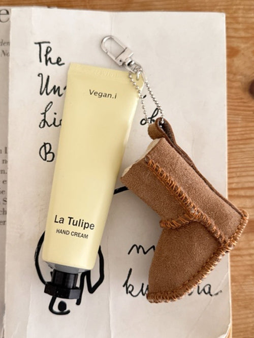 Winter Bootie Vegan Hand Cream Keychain Set Bag Charm