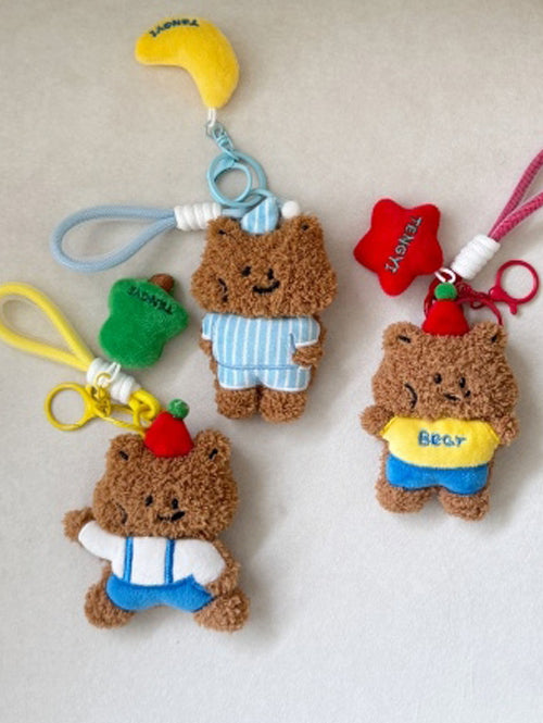 Lulu Teddy Trio Keyring Collection