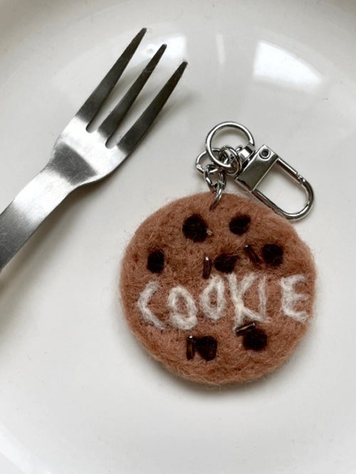 Handmade Cookie Felt Keyring