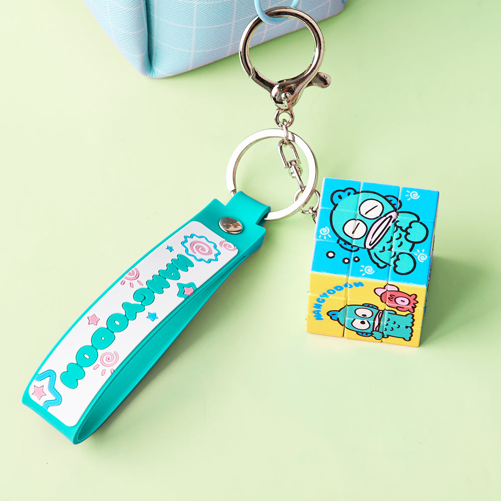 Sanrio Character Cube Keyring Collection – Kuromi, Cinnamoroll, Hello Kitty, Hangyodon