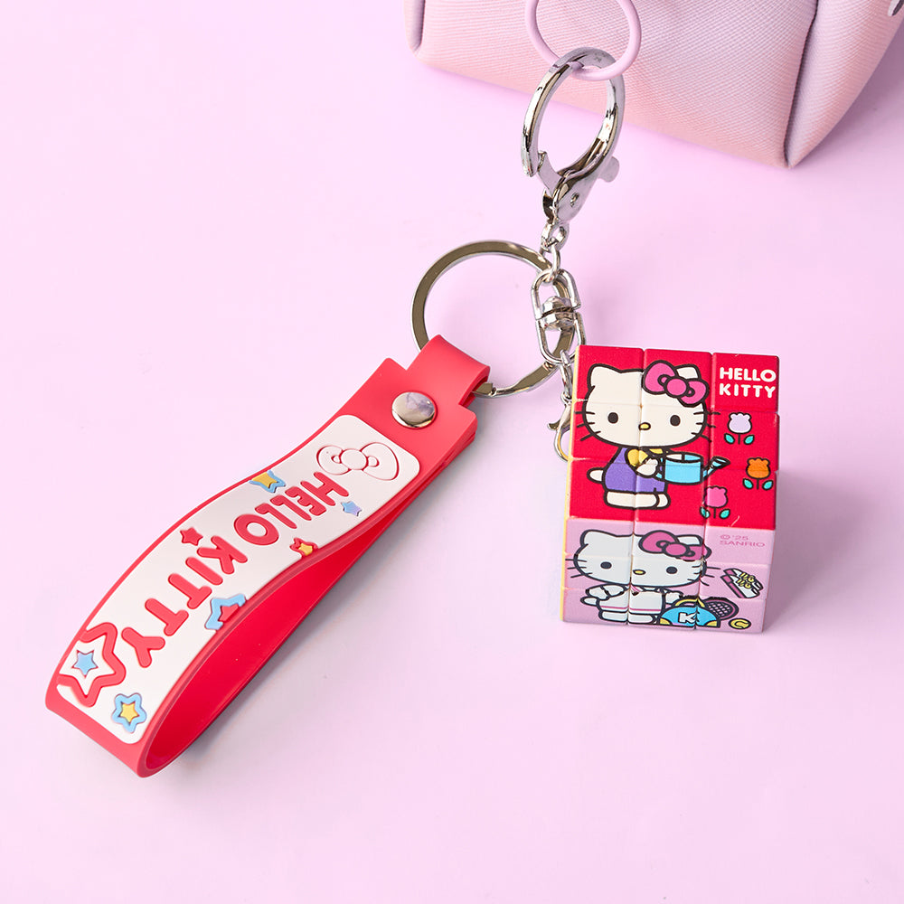 Sanrio Character Cube Keyring Collection – Kuromi, Cinnamoroll, Hello Kitty, Hangyodon