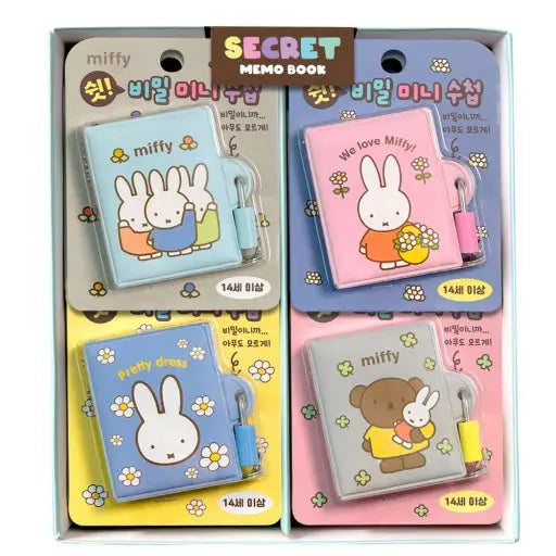 Miffy Secret Mini Memo Diary Book with Lock & Key