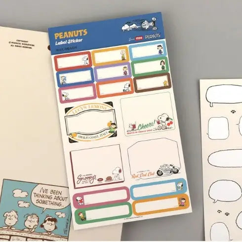 Peanuts Snoopy Label Sticker Set – Message & Gift Name Tags