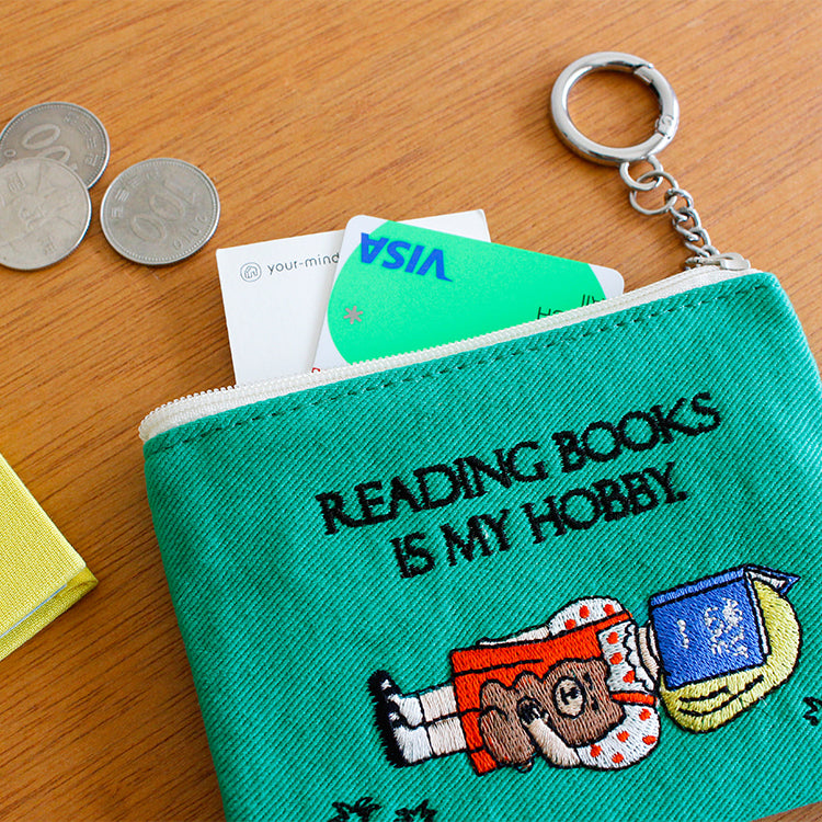 1537 Keyring Pouch – Small Embroidered Zip Pouch with Chain Ring