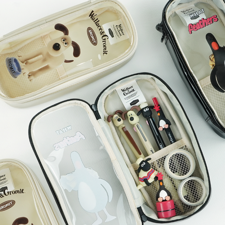 Wallace & Gromit Multi Zip PVC Pouch – Gromit / Feathers McGraw