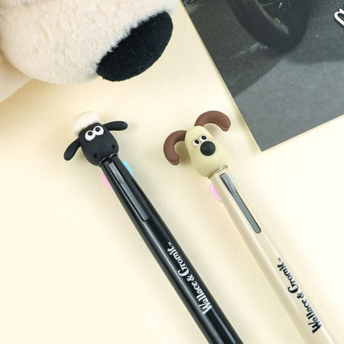 Wallace & Gromit 3-Color Figure Ballpoint Pen – 0.7mm (Gromit / Shaun)