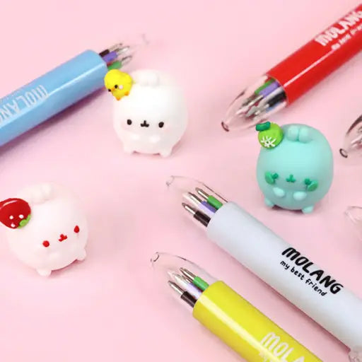 Molang 6-Color Figure Ballpoint Pen – Assorted Designs