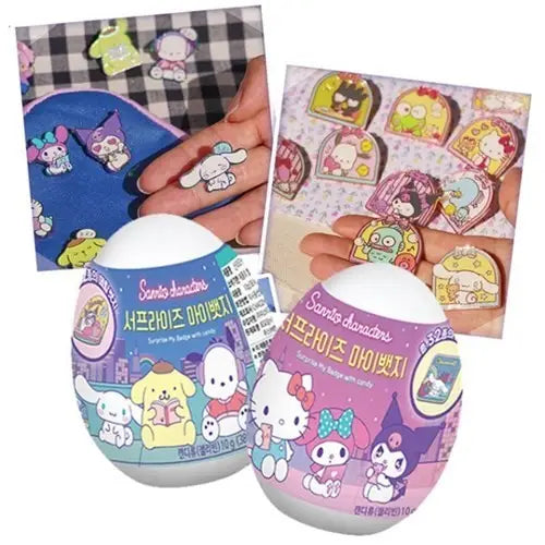 Sanrio Character pins Badge Random Egg Box-24Pcs Limited