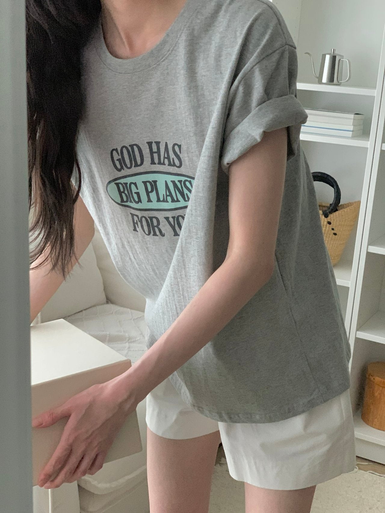 Big Plans Graphic Cotton Tee Made in Korea - Luckyplanetusa