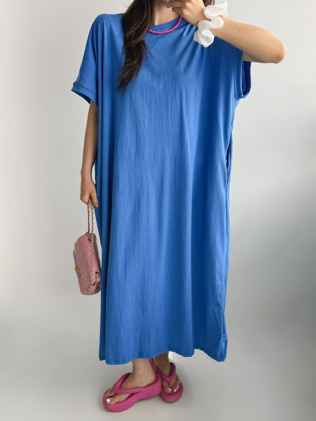 Soft Breeze Oversized Cotton Maxi Dress - Luckyplanetusa