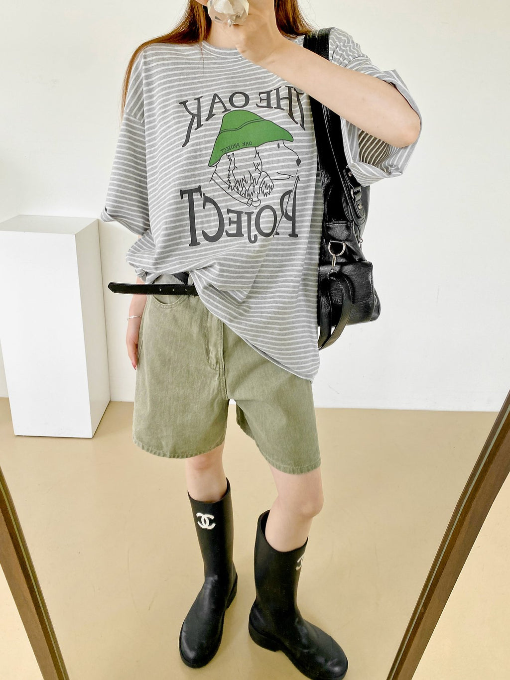 Oak Project Stripe Oversized Tee - Luckyplanetusa