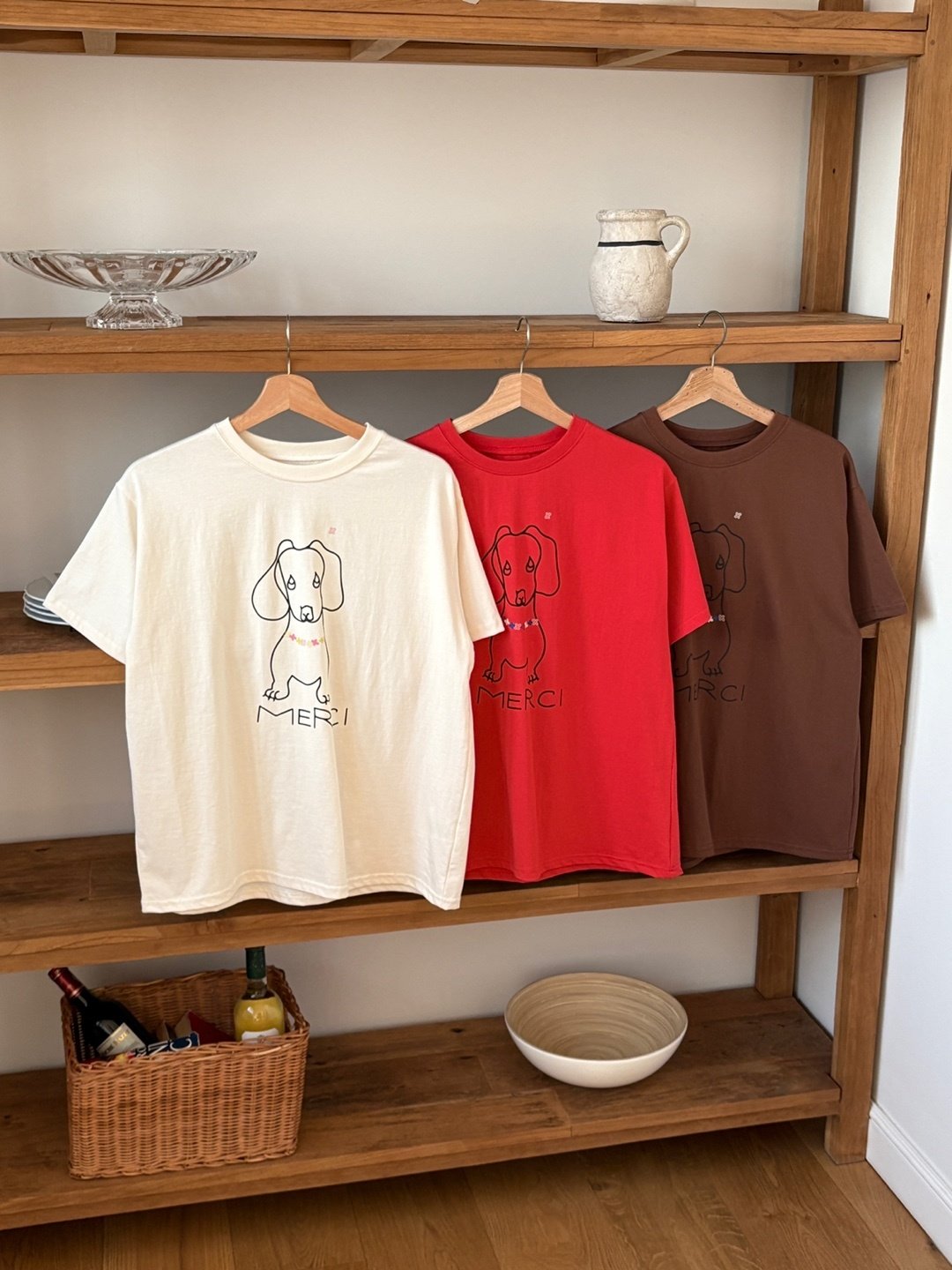 Merci Puppy Graphic Tee - Luckyplanetusa