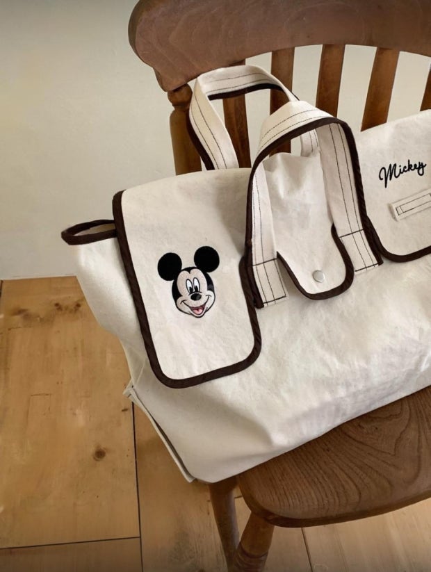 Mickey Big Canvas Tote Bag (Official Disney Licensed) - Luckyplanetusa