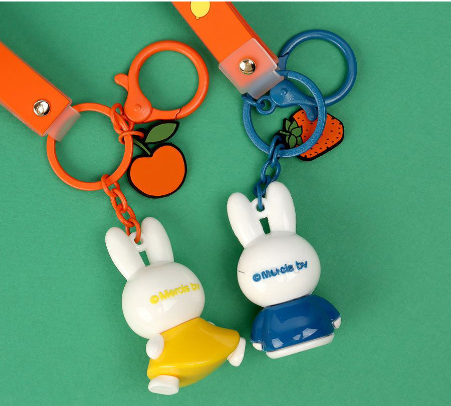 Miffy Figure Keyring & Charm – Pastel & Fruits Random