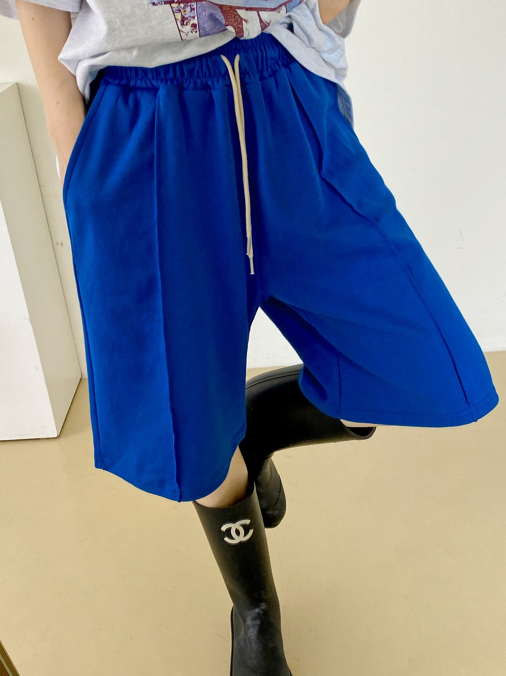 Cloud Flow Cotton Bermuda Shorts - Luckyplanetusa