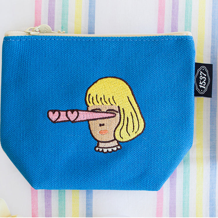 1537 Boat Pouch – Small (Embroidered Character Series) 4 design - Luckyplanetusa