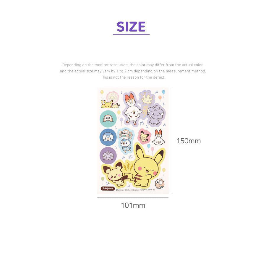 Pokémon Poképeace Cute Sticker Set – 2 Sheets