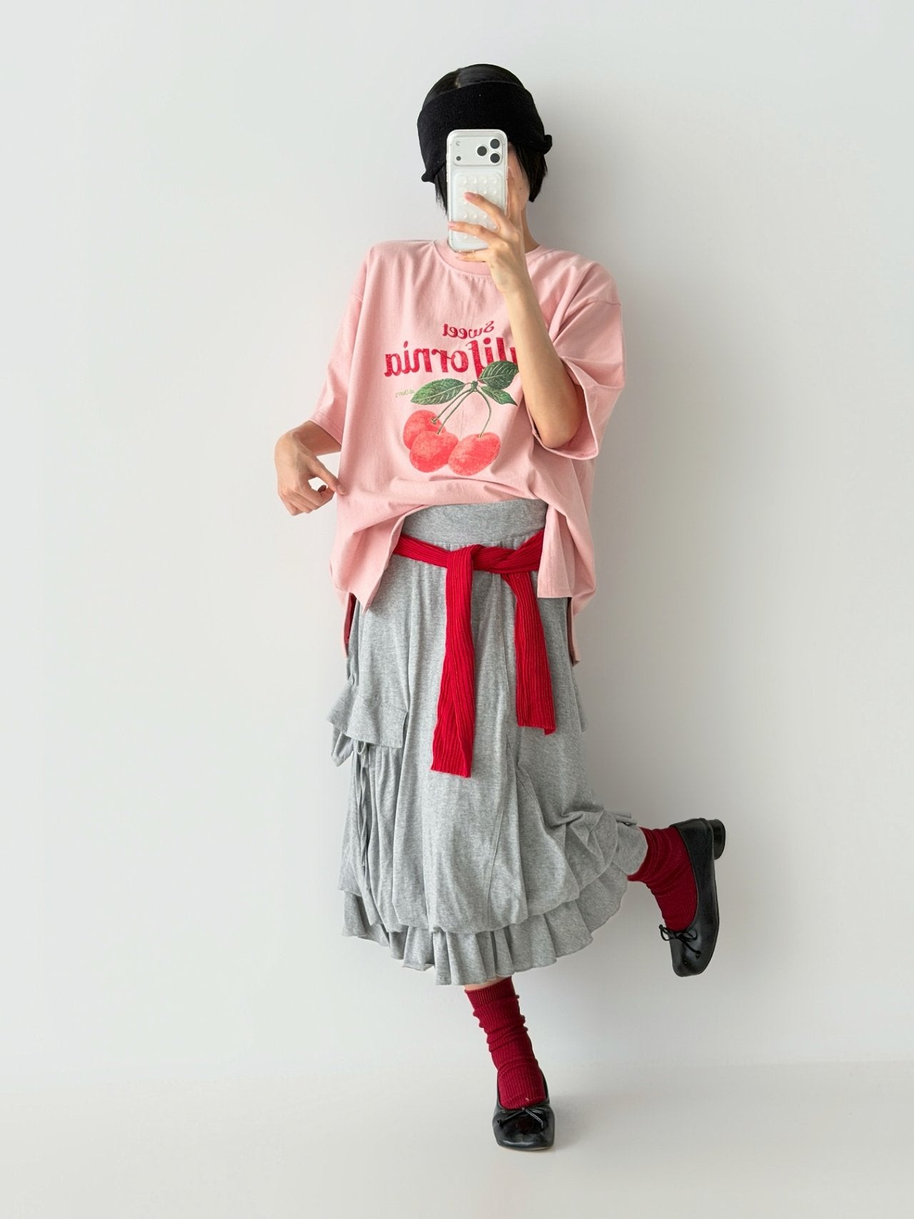 Retro Cherry Oversized Cotton Tee