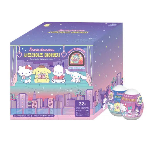 Sanrio Character pins Badge Random Egg Box-24Pcs Limited