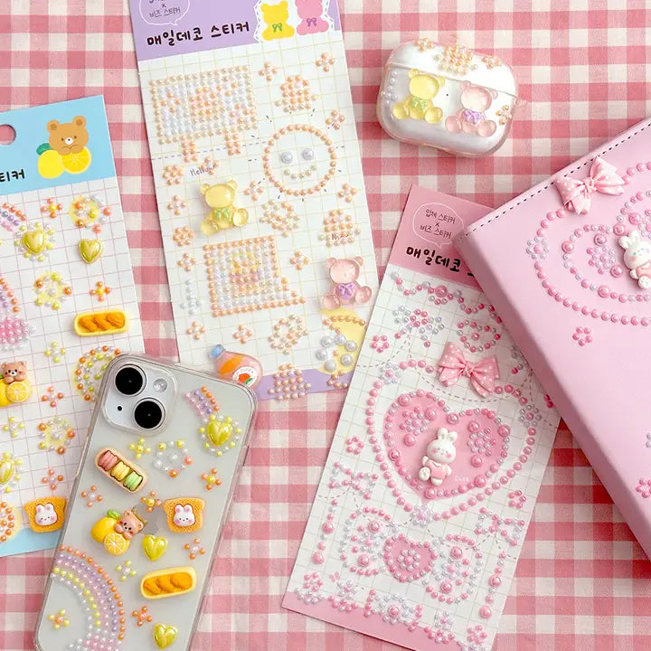 Everyday 3D Epoxy Deco Stickers– Cute Jelly Bead Style