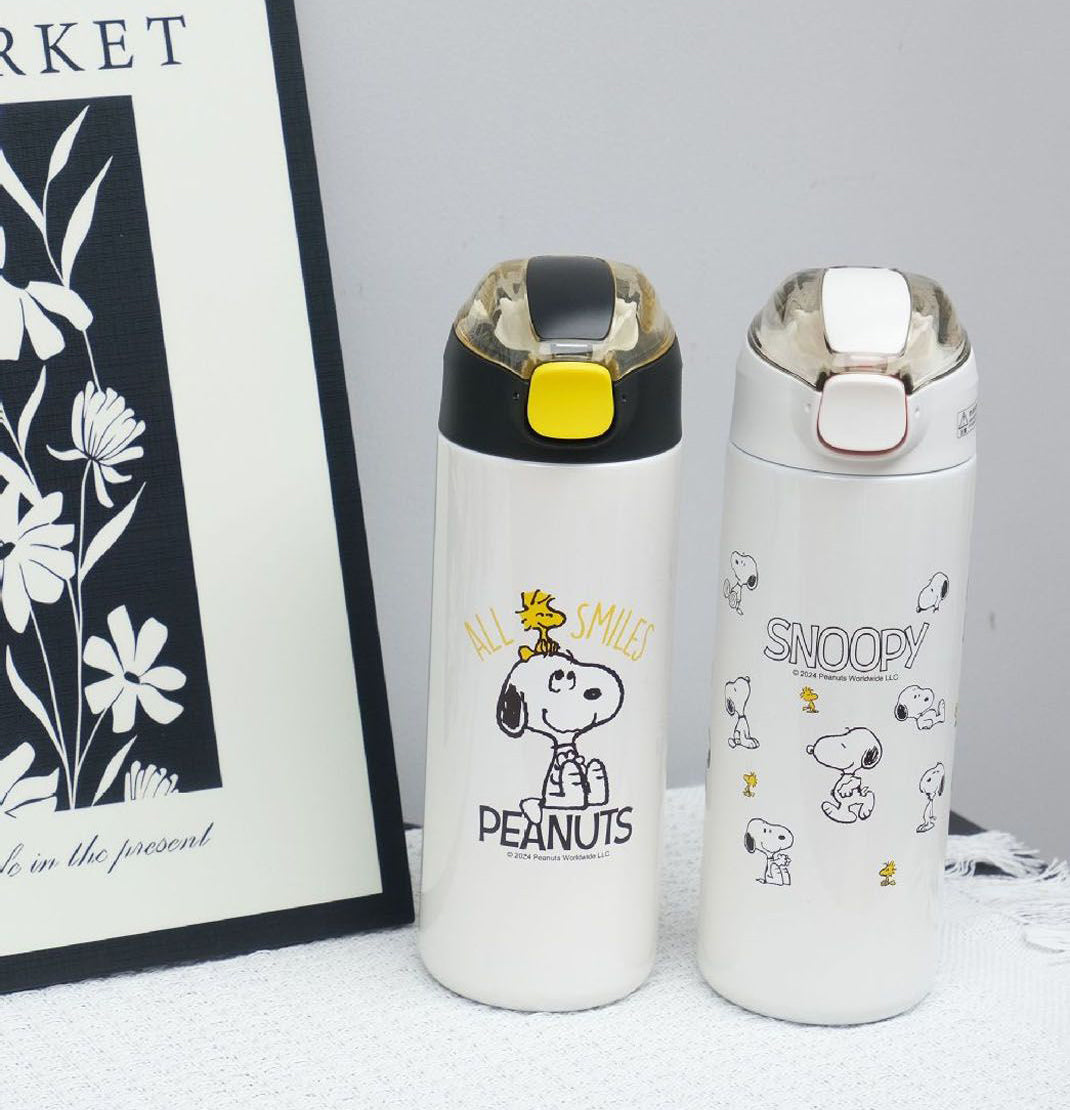 SNOOPY One-Touch Stainless Steel Vacuum Bottle (500ml)