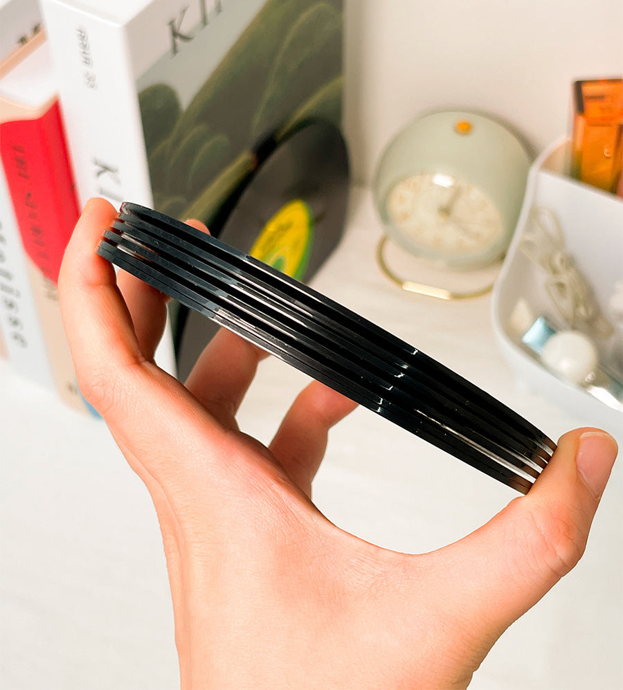 Retro Vinyl Record Drink Coaster Set - 6pcs