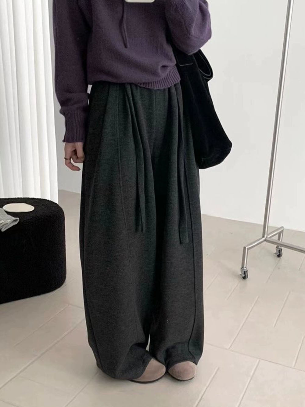 Luna Belted Wide Fleece Pants