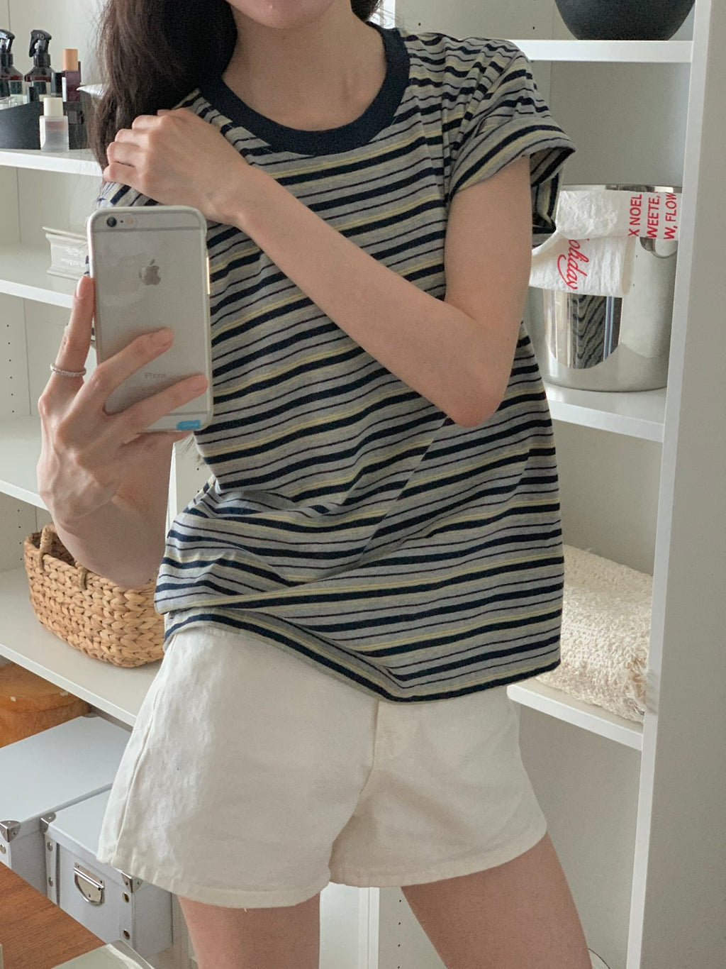 Weekend Breeze Stripe Cotton Tee - Luckyplanetusa
