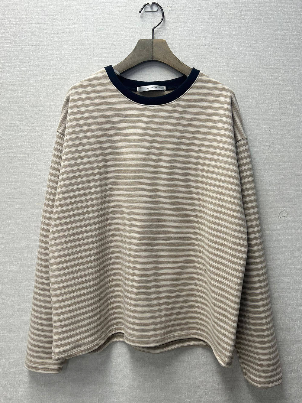 Soft Premium Cotton Stripe Mood Tee  Made in Korea