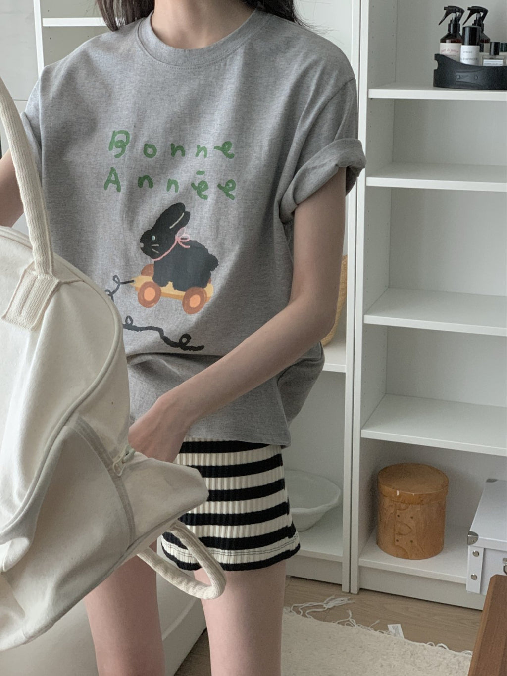 Bonne Bunny Graphic Cotton Tee - Luckyplanetusa