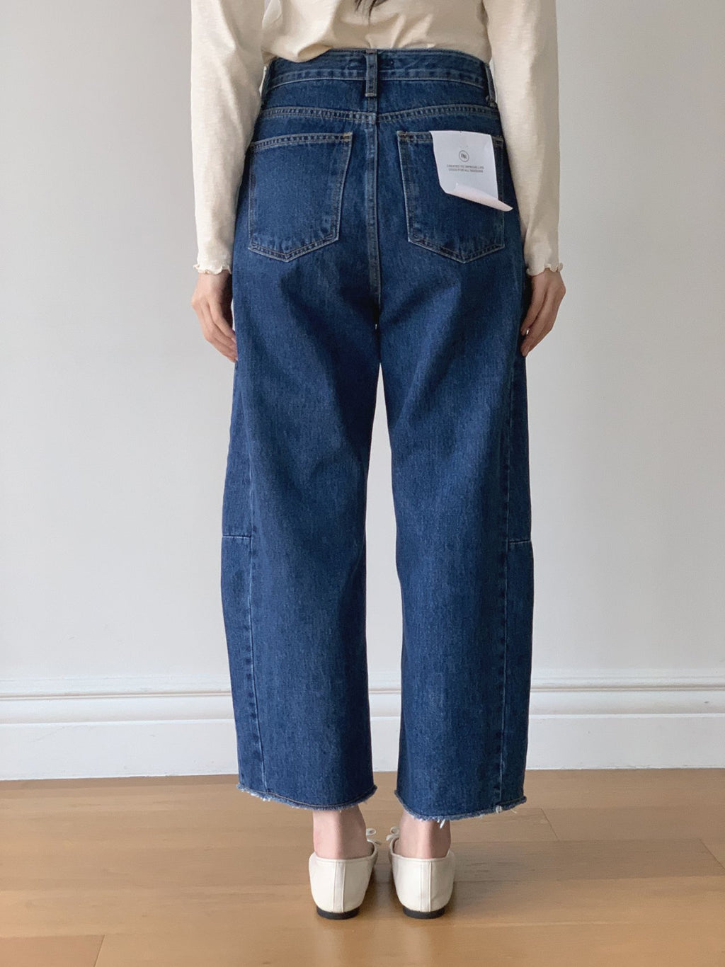 LineCut Wide Straight Denim Pants Vertical Seam Detail High-Rise Jeans - Luckyplanetusa