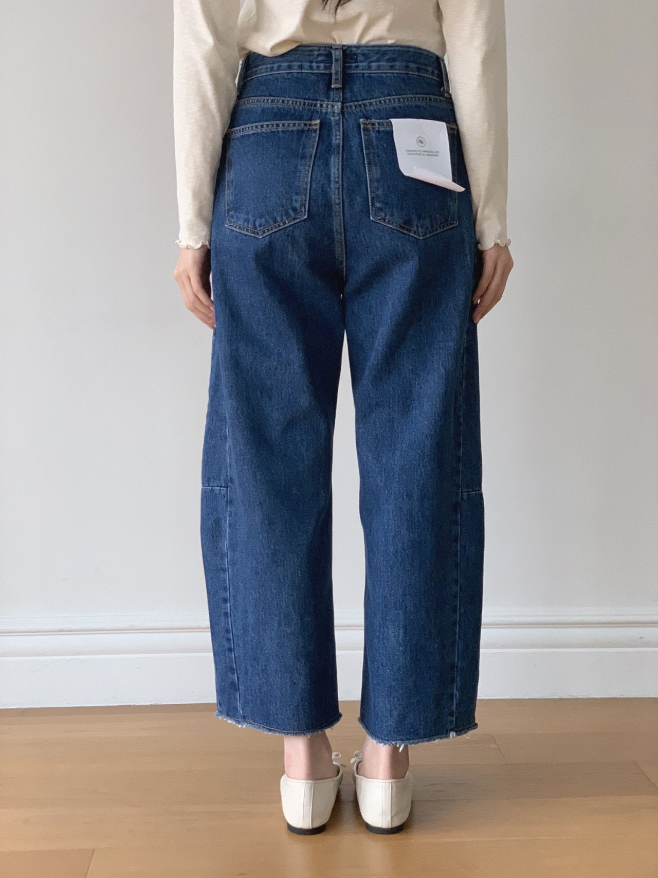 LineCut Wide Straight Denim Pants Vertical Seam Detail High-Rise Jeans - Luckyplanetusa