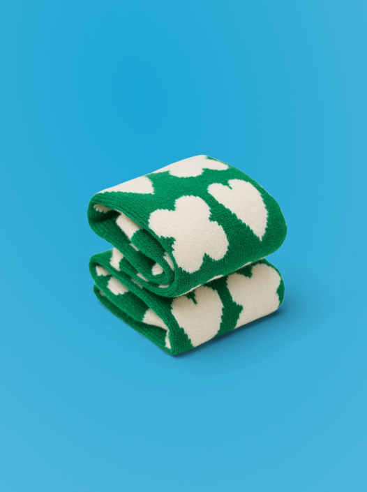 DRP Lounge Sleep Socks – Lucky Hearty Green