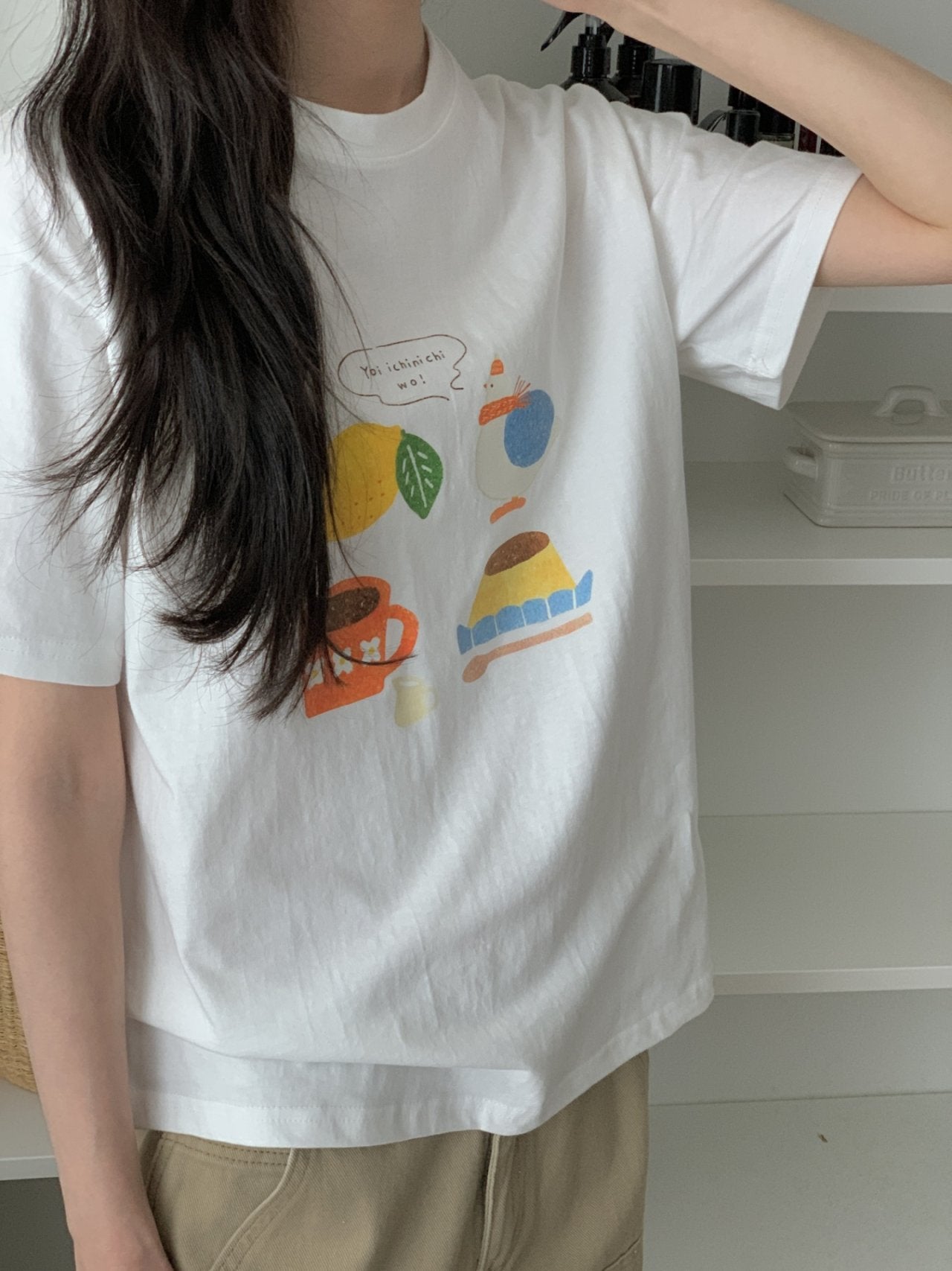Morning Bird Graphic Cotton Tee - Luckyplanetusa