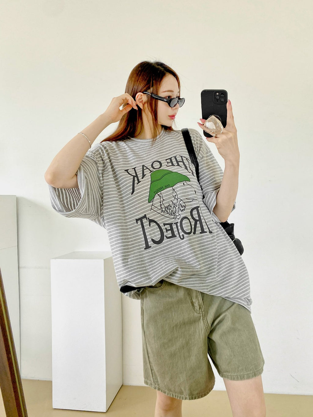 Oak Project Stripe Oversized Tee - Luckyplanetusa