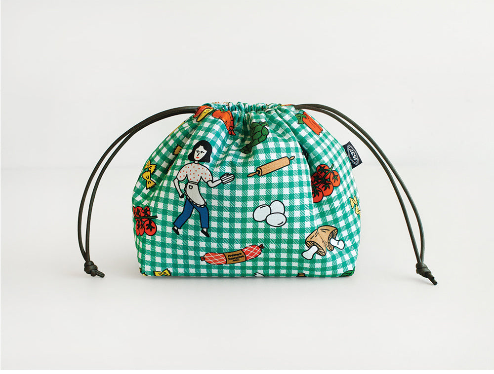 1537 Made in Korea Oxford Cotton Insulated Lunch Pouch – 3 Styles