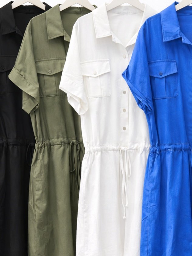 Linen Breeze Utility Romper - Luckyplanetusa