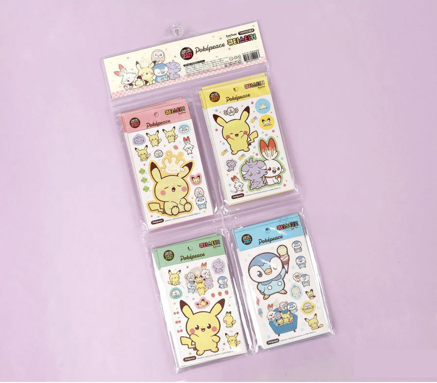 Pokémon Poképeace Cute Sticker Set – 2 Sheets