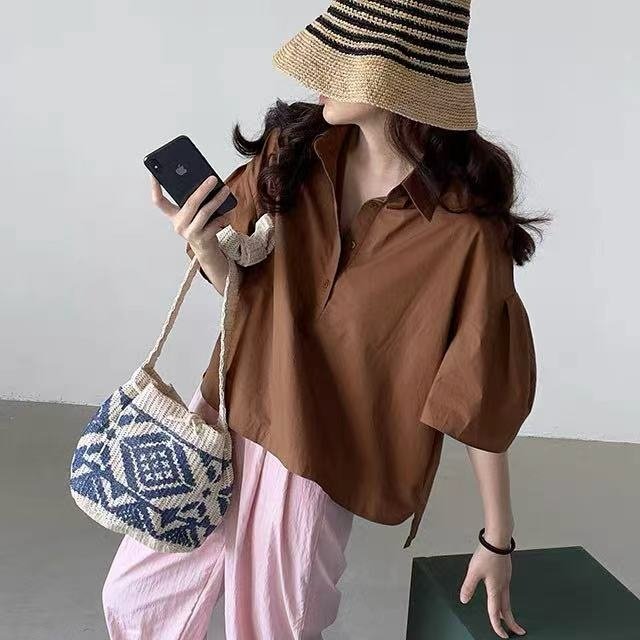 Breeze Volume Sleeve Cotton Shirt - Luckyplanetusa