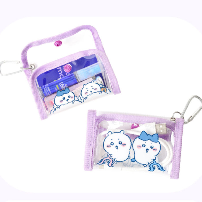 Chiikawa Official Licensed Clear Mini Pouch with Carabiner – 3 Colors
