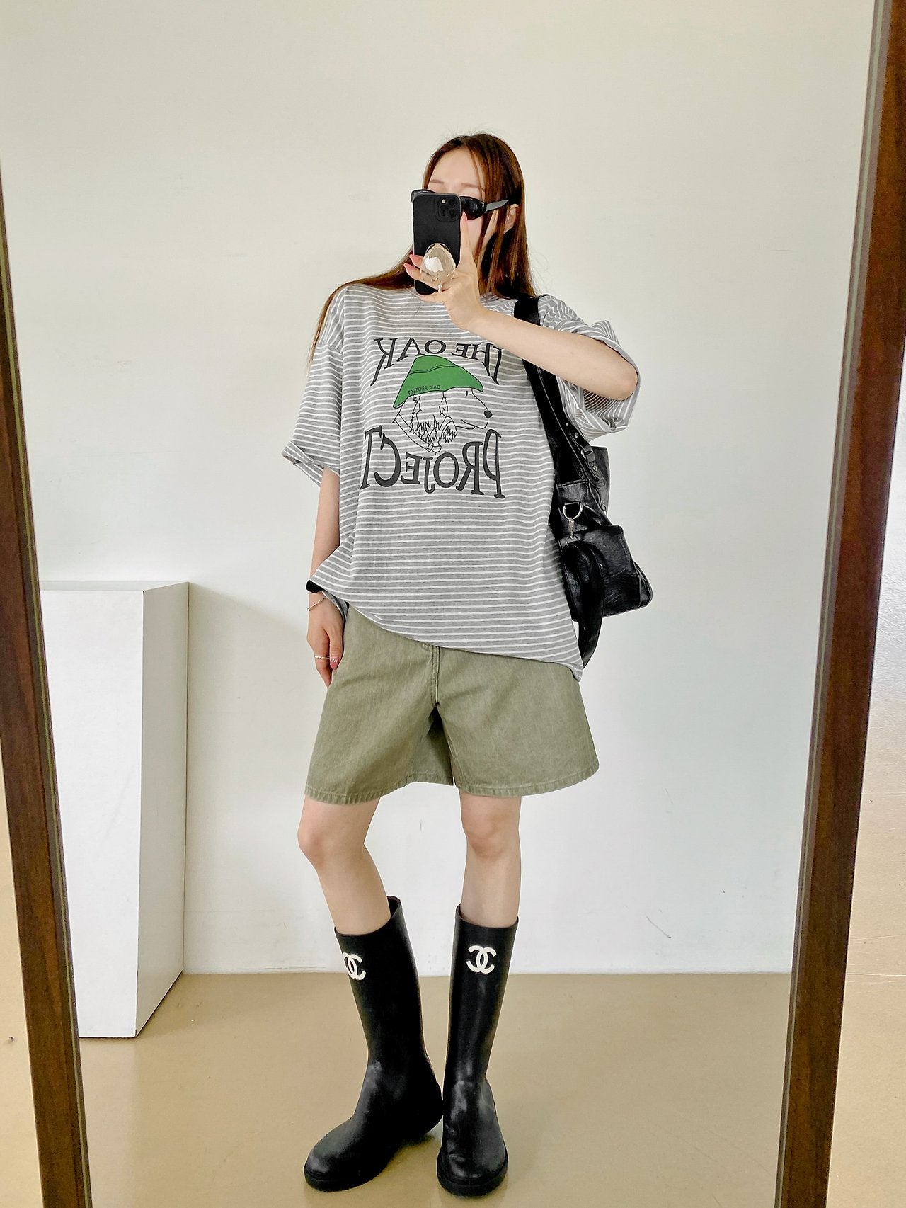 Oak Project Stripe Oversized Tee - Luckyplanetusa