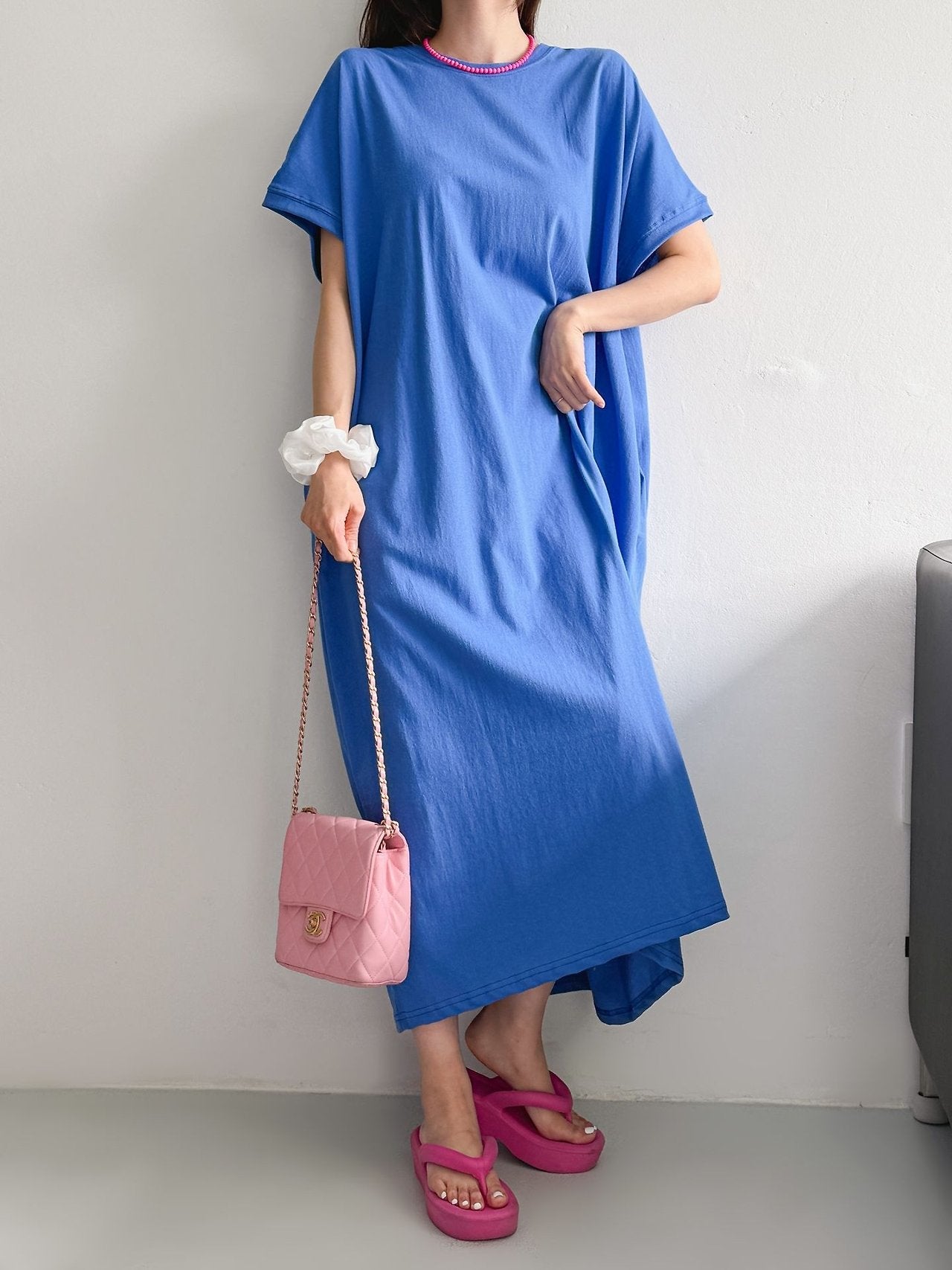 Soft Breeze Oversized Cotton Maxi Dress - Luckyplanetusa