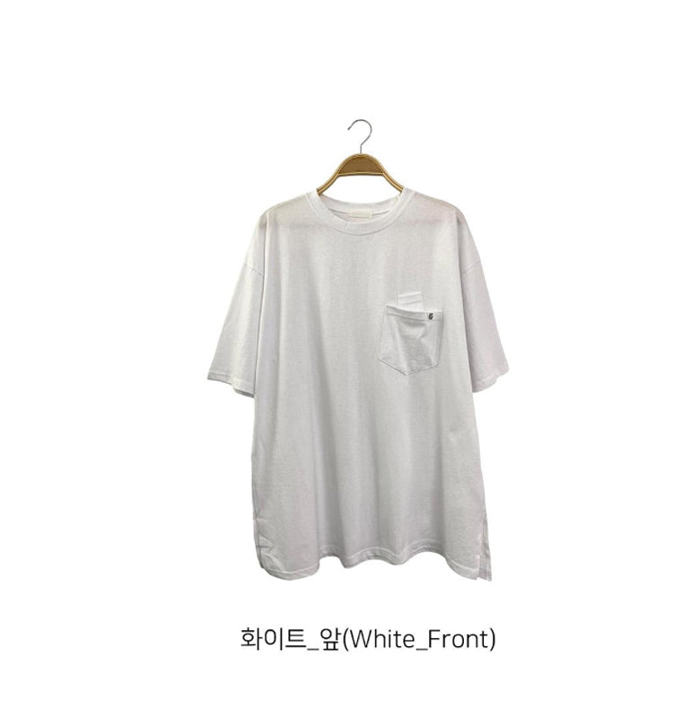 Everyday Ease Pocket Cotton Tee Made in Korea - Luckyplanetusa