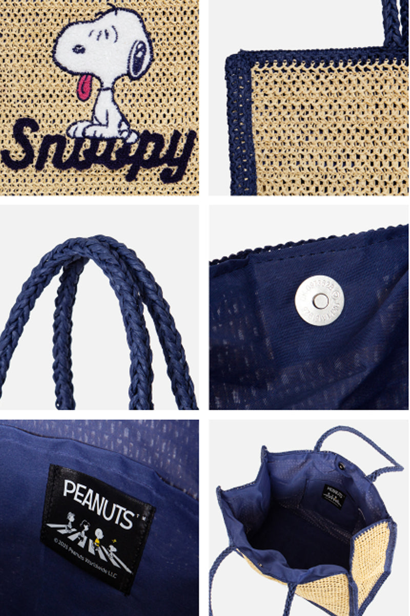 Snoopy Raffia Summer Tote Bag (Official Peanuts Licensed) - Luckyplanetusa