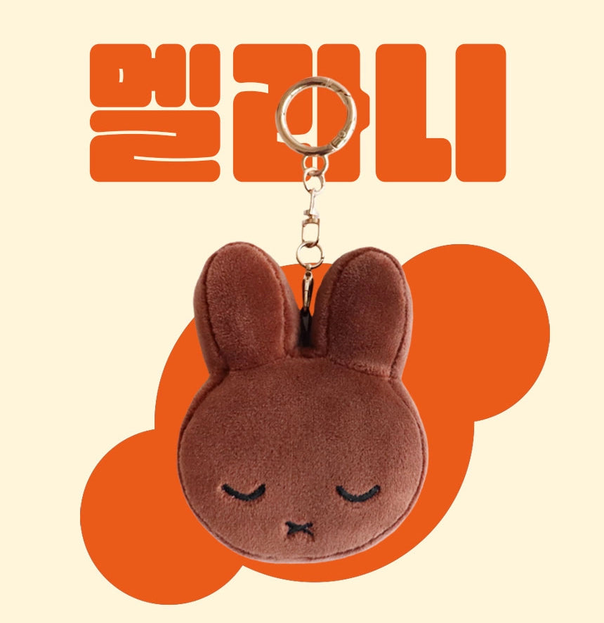 Miffy Face Keyring Bagcharm Crying , Sleepy 2 versions