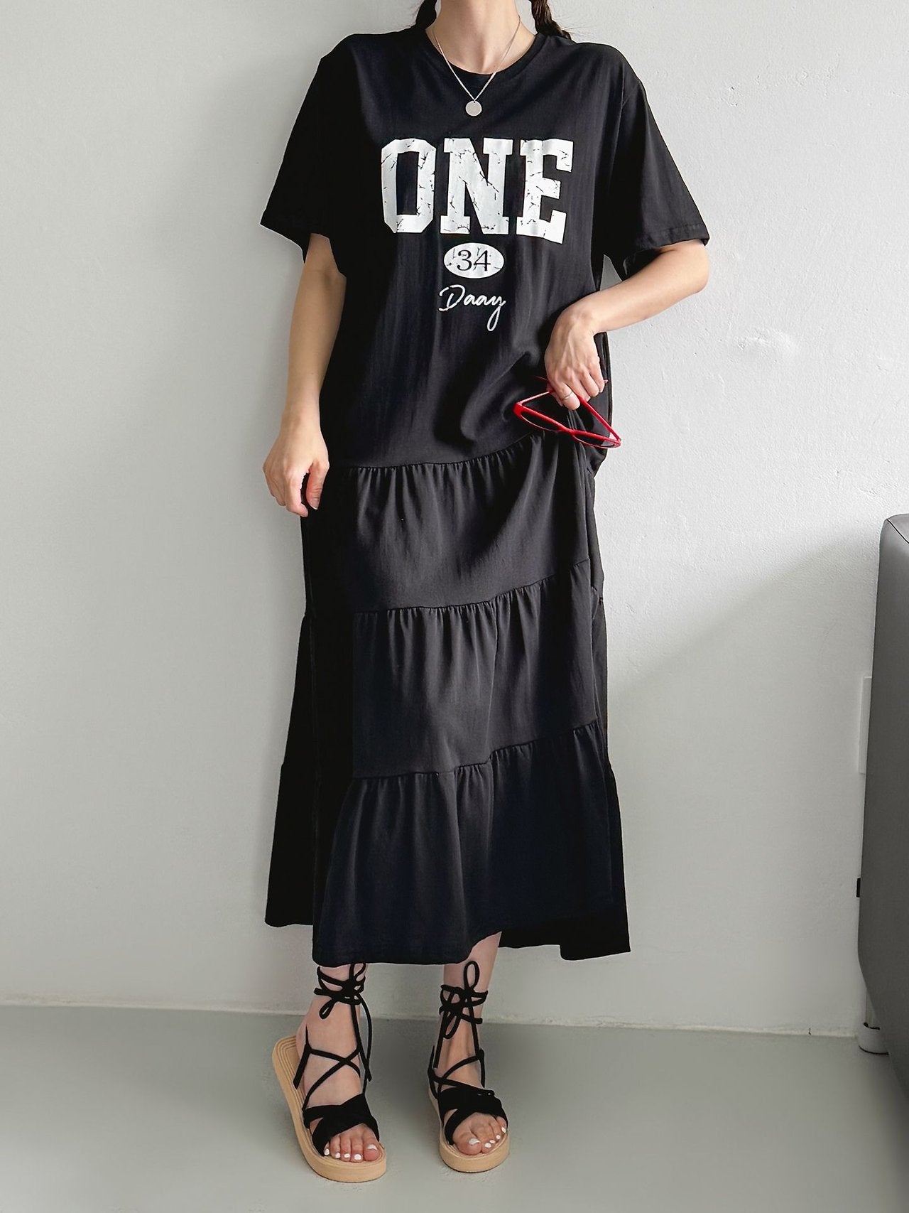 ONE 34 Days Cotton Tiered Maxi Dress - Luckyplanetusa