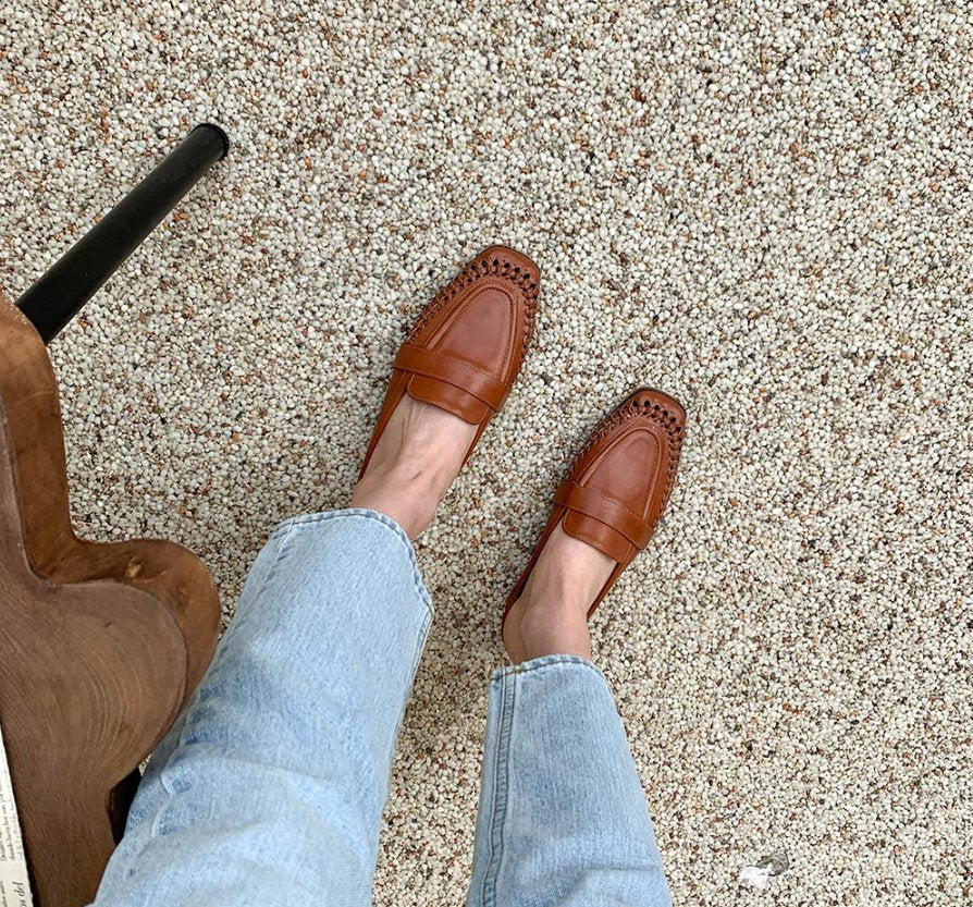 Everyday Woven Leather Mule – Soft Comfort Edition - Luckyplanetusa