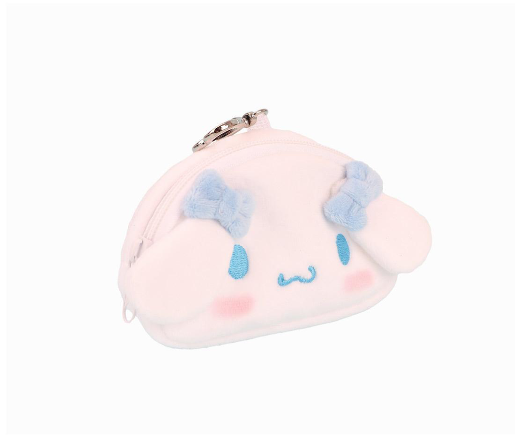 Cinnamoroll Fluffy Coin Pouch with Keychain and Mirror