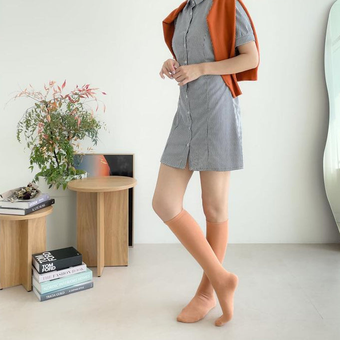 Balance Grip Knee-High Yoga Socks Non slip Made in Korea