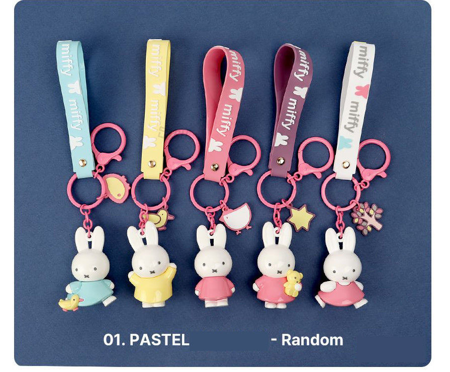 Miffy Figure Keyring & Charm – Pastel & Fruits Random